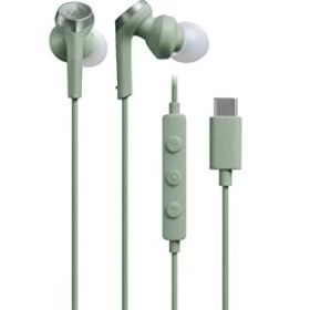 オーディオテクニカ ATH-CKS330C GRイヤホン 有線 1.2m マイク付き USB Type-C 重低音 カナル型 PC Window