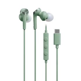 オーディオテクニカ ATH-CKS330C GRイヤホン 有線 1.2m マイク付き USB Type-C 重低音 カナル型 PC Window
