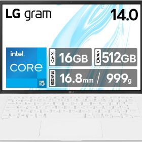 LG gram 14 Core i5-1334U メモリ16GB SSD512GB Windows 11 Home 14Z90RU-GA53J