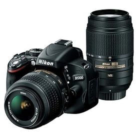 【中古】【39shop】Nikon★デジタル一眼レフカメラ D5100 ダブルズームキット D5100WZ（良い）
