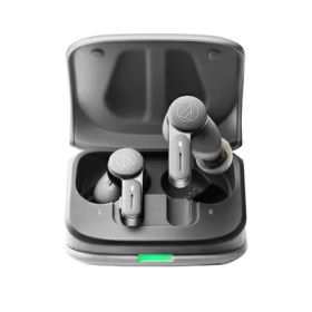 【中古】（新古品） オーディオテクニカ ATH-TWX7 ワイヤレスイヤホン bluetooth ノイズキャンセリング 最大約20時間再生 通話品質強化 マルチポイント対応 ノイズキャンセル ヒアスルー 低遅延モード LDAC対応 SBC AAC IPX4防滴 急速充電 Qiワイヤレス充電 グレー