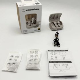 【中古 動作確認済】 オーディオテクニカ ATH-TWX7 ワイヤレスイヤホン ホワイト 音楽 ミュージック 音楽鑑賞 運動 ランニング 通勤 通学 耳 イヤー イヤホン 音質 没入感 集中 音 使いやすい ジムリラックス 小さい