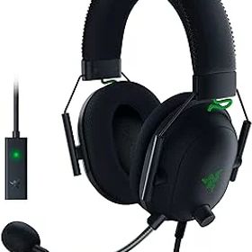 【中古】(非常に良い)Razer BlackShark V2 ゲーミングヘッドセット USBサウンドカード ヘッドセット USB 3.5mmアナログ THX 7.1ch 立体音響 特許技術採用チタンコート