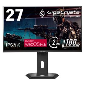 【送料無料】アイオーデータ EX-GDQ271JAWOS ゲーミング液晶ディスプレイ 27型/ 2560×1440/ HDMI、DisplayPort、USB Type-C/ ブラック/ スピーカー：あり/ webOS Hub搭載180Hz対応/ 「無輝点保証」【在庫目安:僅少】