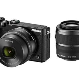 【中古】 Nikon ミラーレス一眼 Nikon1 J5 ダブルズームキット ブラック J5WZBK