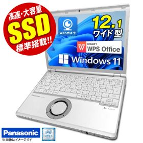 ノートパソコン B5ノート Panasonic パナソニック Let's note CF-SZ5 レッツノート Windows11 第六世代 Corei5 CF-SZ6第七世代変更可 メモリ4GB 高速 SSD128GB 12.1型 Webカメラ Bluetooth 無線LAN ノートPC パソコン ノート 中古パソコン 中古PC Win11 オフィス Office 中古