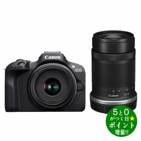 ◆最大3000円CP＋P3倍！！8/5◆キヤノン カメラ ミラーレス一眼カメラ EOS R100 ダブルズームキット ブラック Canon【転送不可】