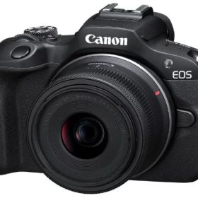 【中古】【1ヶ月保証】 キヤノン Canon ミラーレス一眼カメラ EOS R100 標準ズームレンズキット(RF-S18-45) ブラック EOSR100-1845ISSTMLK