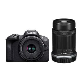 【中古】「非常に良い」Canon ミラーレス一眼カメラ EOS R100 ダブルズームキット(RF-S18-45+RF-S55-210) ブラック/APS-C/約356g EOSR100-WZK