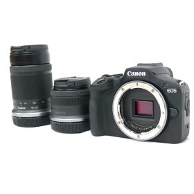 【ポイント5倍：8月3日20時00分から8月11日01時59分まで】 [中古] Canon ミラーレスカメラ EOS R100 ダブルズームキット eos-r100-body-bl [良い(B)]