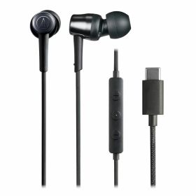 オーディオテクニカ マイク＆コントローラー搭載USB Type-C接続ダイナミック密閉型カナルイヤホン（ブラック） ATH-CKD30C-BK audio-technica