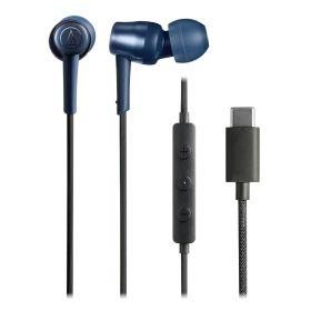 オーディオテクニカ マイク＆コントローラー搭載USB Type-C接続ダイナミック密閉型カナルイヤホン（ブルー） ATH-CKD30C-BL audio-technica