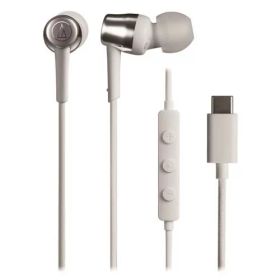 オーディオテクニカ ATH-CKD30C WH USB Type-C用イヤホン ホワイト マイク付き 有線 1.2m カナル型 テレワーク 在宅勤務 WEB会議 ZOOM