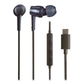 オーディオテクニカ ATH-CKD30C BL USB Type-C用イヤホン ダイナミック型 10mmドライバー搭載 高音質DAC内蔵 マイク付きリモコン ブルー
