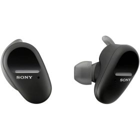 ソニー 完全ワイヤレスノイズキャンセリングイヤホン WF-SP800N : Bluetooth対応 左右分離型 防水仕様 2020年モデル 360 Reality Audio認定モデル ブラック WF-SP800N BM