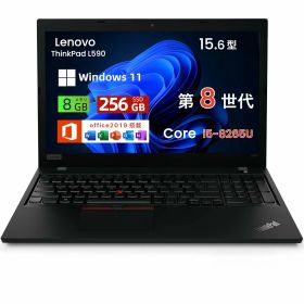 中古ノートパソコン・ windows11 office付・整備済み品・Lenovo ThinkPad L590 第8世代 Core i5 ・ 15.6インチ HD・メモリ8GB ・ SSD256GB ・ WiFi・Bluetooth・Webカメラ・HDMI ・整備済み品