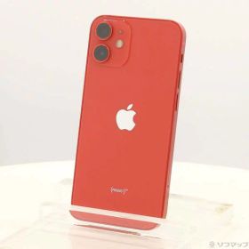 【中古】Apple(アップル) iPhone12 mini 64GB プロダクトレッド MGAE3J／A SIMフリー 【276-ud】