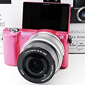 【中古】【39shop】SONY★ミラーレス一眼 α5000 パワーズームレンズキット ピンク ILCE-5000L-P（良い）