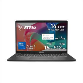 MSI ノートパソコン Modern Office搭載 Windows11 Modern 14 F1MX 14インチ Core 7 150U メモリ 16GB SSD 512GB Modern-14-F1MXG-5223JP