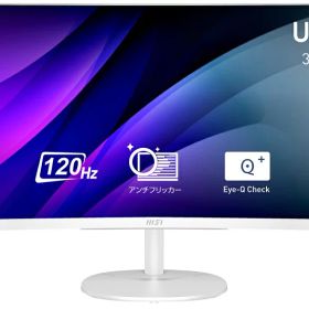 MSI｜エムエスアイ 液晶ディスプレイ(34型/曲面型/VA/UWQHD 3440×1440/120Hz/1ms)(ホワイト) PRO-MP341CQW-E12