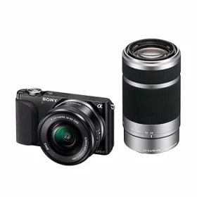 【中古】【39shop】SONY★ミラーレス一眼 NEX-3N ダブルズームレンズキット E PZ 16-50mm F3.5-5.6 OSS ＋ E 55-210mm F4.5-6.3 OSS ブラック NEX-3NY B（良い）