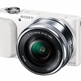【中古】SONY ミラーレス一眼 NEX-3N パワーズームレンズキット E PZ 16-50mm F3.5-5.6 OSS付属 ホワイト NEX-3NL W