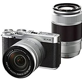 【中古】 FUJIFILM 富士フイルム ミラーレス一眼 X-A2 ダブルズームレンズキット シルバー X-A2S1650II/50230II