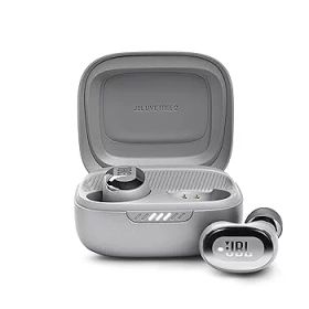 【中古】(非常に良い)JBL LIVE FREE 2 ワイヤレスイヤホン bluetooth マルチポイント/ハイブリッド ノイズキャンセリング/IPX5/ワイヤレス充電対応/シルバー/ JBLLIVE