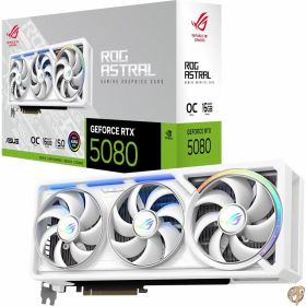 ASUS ROG Astral GeForce RTX 5080 16GB GDDR7 ホワイト OCエディション - クアッドファングラフィックスカードで、これまでにないエアフローと空気圧で最適なパフォーマンスを実現。