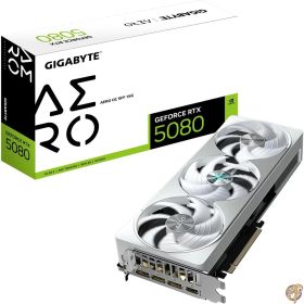 GIGABYTE GeForce RTX 5080 AERO OC SFF 16G グラフィックカード WINDFORCE 冷却システム 16GB 256ビット GDDR7 GV-N5080AERO OC-16GD ビデオカード デスクトップ対応