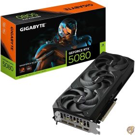 GIGABYTE GeForce RTX 5080 WINDFORCE OC SFF 16G グラフィックスカード、WINDFORCE冷却システム、16GB 256ビットGDDR7、GV-N5080WF3OC-16GD ビデオカード デスクトップ対応