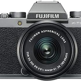 【中古】【39shop】富士フイルムFUJIFILM★ミラーレス一眼 X-T100レンズキット ダークシルバー X-T100LK-DS(非常に良い)