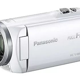 【中古】【整備済み品】 パナソニック HDビデオカメラ V480MS 32GB 高倍率90倍ズーム ホワイト HC-V480MS-W (整備済み品)