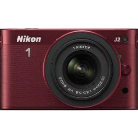 【中古】 Nikon ミラーレス一眼カメラ Nikon 1 (ニコンワン) J2 標準ズームレンズキット レッド N1J2HLKRD