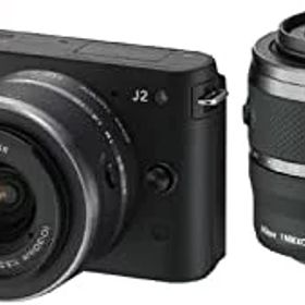 【中古】Nikon ミラーレス一眼カメラ Nikon 1 (ニコンワン) J2 ダブルズームキット ブラック N1J2WZBK