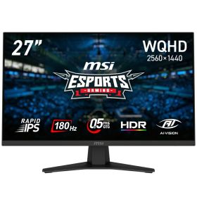 MSI｜エムエスアイ ゲーミング液晶ディスプレイ(27型/RAPID IPS/WQHD 2560×1440/180Hz/0.5ms)(ブラック) MAGシリーズ MAG-274QF
