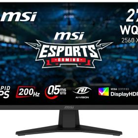 MSI｜エムエスアイ ゲーミング液晶ディスプレイ(27型/RAPID IPS/WQHD 2560 × 1440/200Hz/0.5ms)(ブラック) MAGシリーズ MAG-274QF-E20