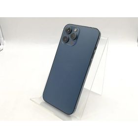 【中古】Apple au 【SIMロック解除済み】 iPhone 12 Pro Max 128GB パシフィックブルー MGCX3J/A【福岡筑紫】保証期間1ヶ月【ランクC】