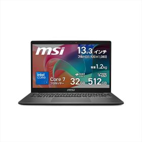 【リファービッシュ】MSI Modern 13 F1MOG 5589JP ノートパソコン /Windows11 Home /Core 7 150U /メモリ 32GB /M.2 512GB /13.3インチ 1920 x 1080 (Full HD)