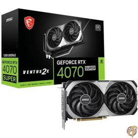 【5日最大2000円クーポン】MSI (エムシー) GeForce RTX 4070 SUPER 12G VENTUS 2X OC グラフィックカード - NVIDIA GPU 12GB GDDR6X 192ビットメモリ 21Gbps PCI Express 4インターフェイス 最大2505MHz TORX Fan 4.0 デュアルファンデザイン