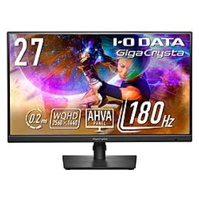 アイオーデータ ゲーミングモニター GigaCrysta ブラック KH-GDQ271JA[27型/180Hz/WQHD/AHVAパネル] KHGDQ271JA