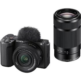 SONY ソニー ミラーレス一眼カメラ・ダブルズームレンズキット α VLOGCAM ZV-E10 II ブラック ZV-E10M2X B [ZVE10M2XB]【RNH】