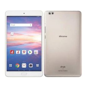 【中古】【中古】Bランク 【やや傷や汚れあり】SIMロック解除済み 元docomo dtab Compact d-02K ゴールド 本体のみ 利用制限〇(白ロム)