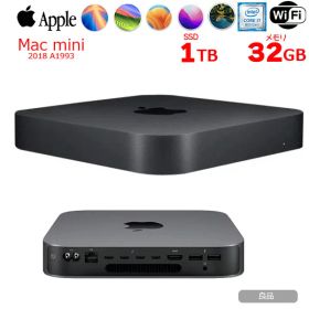 【中古パソコン】Apple Mac mini MRTT2J/A A1993 2018 小型デスク 選べるOS [Core i7 8700B 3.2GHz メモリ32GB SSD1TB 無線 BT スペースグレイ ]：良品