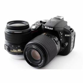 【中古】 ニコン Nikon D5300 ダブルズームセット ブラック 美品 当店保証30日間 人気 ミラーレス 一眼レフ 交換レンズ カメラ