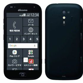 【中古】Bランク【やや傷や汚れあり】 SIMフリー F-01L FUJITSU(富士通） らくらくスマートフォン me ブラック 利用制限〇(白ロム) 送料無料