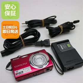 【中古】 美品 COOLPIX S230 ローズレッド 安心保証 即日発送 Nikon デジカメ デジタルカメラ 本体 土日祝発送OK