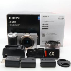 【シャッター回数：7800】SONY α6400 パワーズームレンズキット ILCE-6400L シルバー 〔SONY E マウント〕