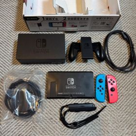 Nintendo Switch 本体(画像付属品付き)ネオンブルー ネオンレッド