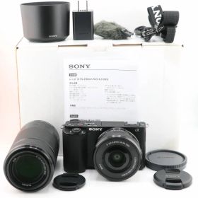 極上品★ショット数352回ソニーSONY ZV-E10+E 55-210mm F4.5-6.3 SEL55210+E 16-50mm F3.5-5.6 OSS SELP1650 ダブルズームキット★＃5419